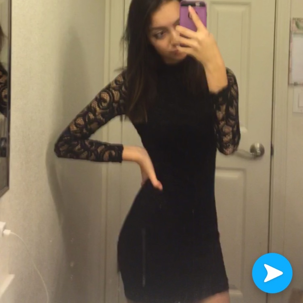 Black lacy dress